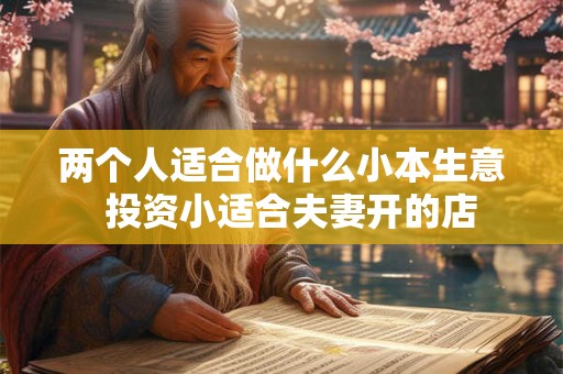 两个人适合做什么小本生意  投资小适合夫妻开的店