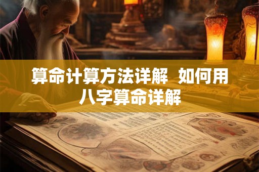 算命计算方法详解  如何用八字算命详解