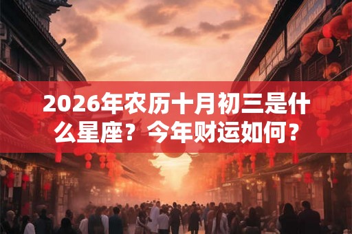 2026年农历十月初三是什么星座？今年财运如何？