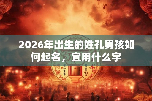 2026年出生的姓孔男孩如何起名，宜用什么字