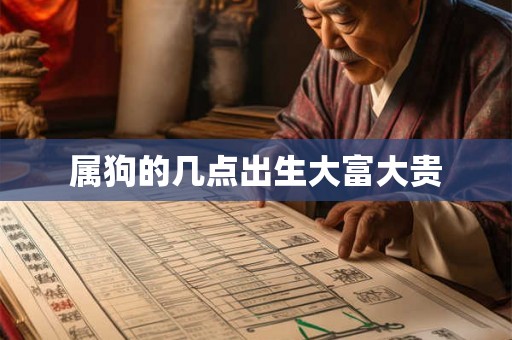 属狗的几点出生大富大贵