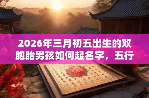 2026年三月初五出生的双胞胎男孩如何起名字，五行属什么