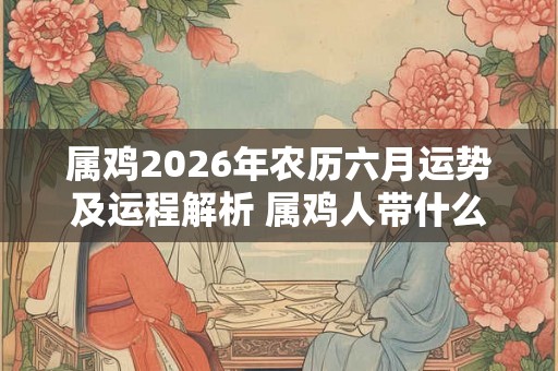 属鸡2026年农历六月运势及运程解析 属鸡人带什么旺财
