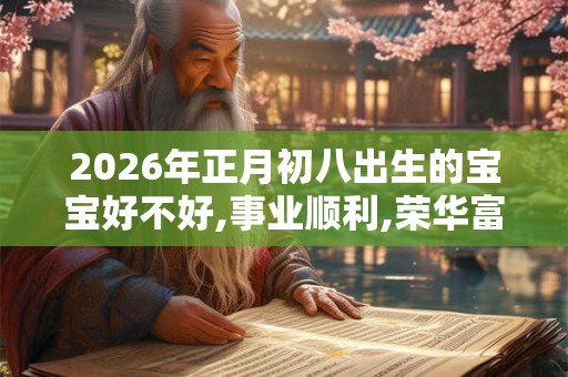 2026年正月初八出生的宝宝好不好,事业顺利,荣华富贵