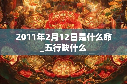 2011年2月12日是什么命_五行缺什么