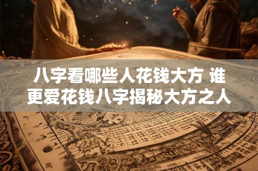 八字看哪些人花钱大方 谁更爱花钱八字揭秘大方之人