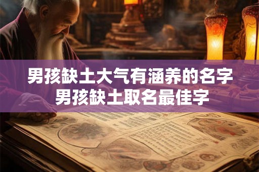 男孩缺土大气有涵养的名字 男孩缺土取名最佳字