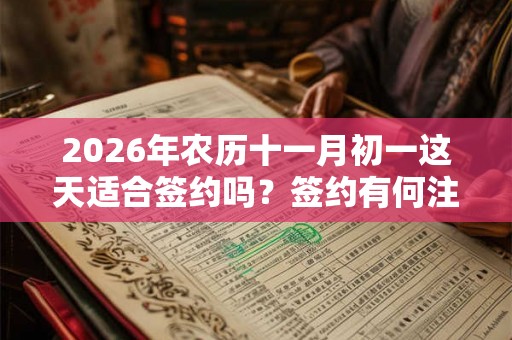 2026年农历十一月初一这天适合签约吗?签约有何注意事项? 2026年农历十一月初一这天适合签约吗?签约有何注意事项?