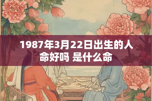 1987年3月22日出生的人命好吗 是什么命