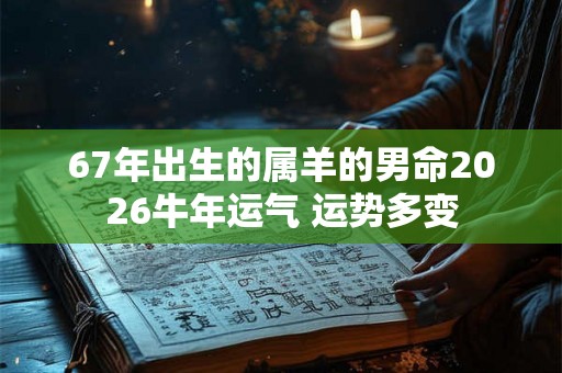 67年出生的属羊的男命2026牛年运气 运势多变