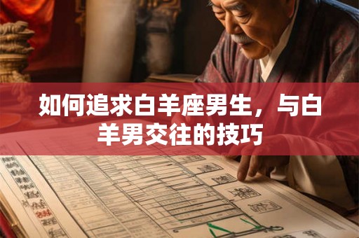 如何追求白羊座男生，与白羊男交往的技巧