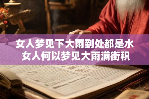 女人梦见下大雨到处都是水 女人何以梦见大雨满街积水 女人梦见下大雨到处都是水 女人何以梦见大雨满街积水