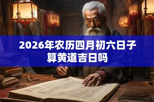 2026年农历四月初六日子算黄道吉日吗
