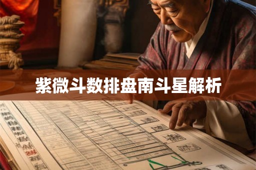 紫微斗数排盘南斗星解析