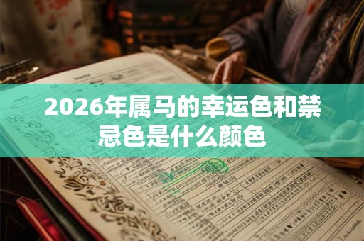 2026年属马的幸运色和禁忌色是什么颜色