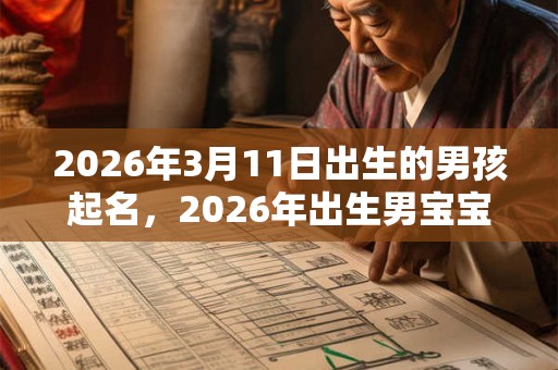 2026年3月11日出生的男孩起名，2026年出生男宝宝是什么命？