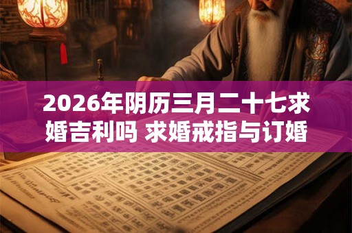 2026年阴历三月二十七求婚吉利吗 求婚戒指与订婚戒指的区别