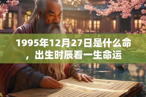 1995年12月27日是什么命，出生时辰看一生命运