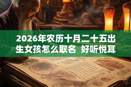 2026年农历十月二十五出生女孩怎么取名  好听悦耳的名字