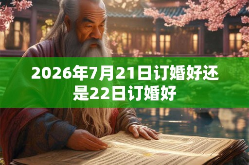 2026年7月21日订婚好还是22日订婚好