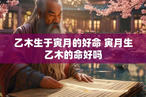 乙木生于寅月的好命 寅月生乙木的命好吗