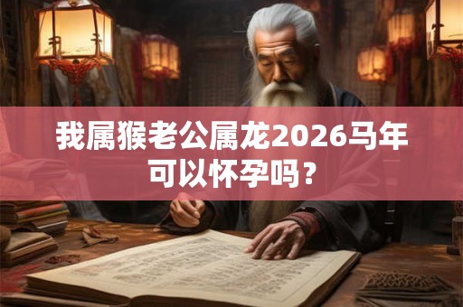 我属猴老公属龙2026马年可以怀孕吗？