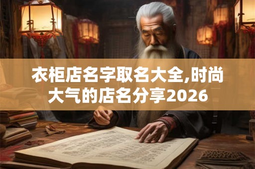 衣柜店名字取名大全,时尚大气的店名分享2026