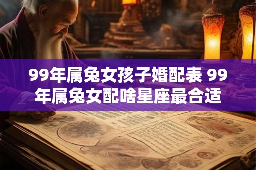 99年属兔女孩子婚配表 99年属兔女配啥星座最合适