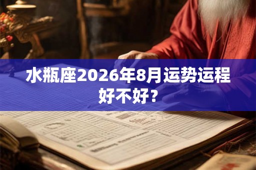 水瓶座2026年8月运势运程好不好？