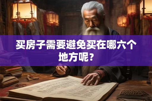 买房子需要避免买在哪六个地方呢？