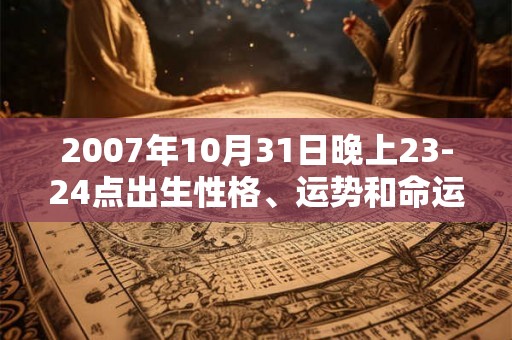 2007年10月31日晚上23-24点出生性格、运势和命运
