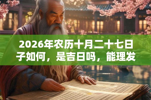 2026年农历十月二十七日子如何，是吉日吗，能理发吗？