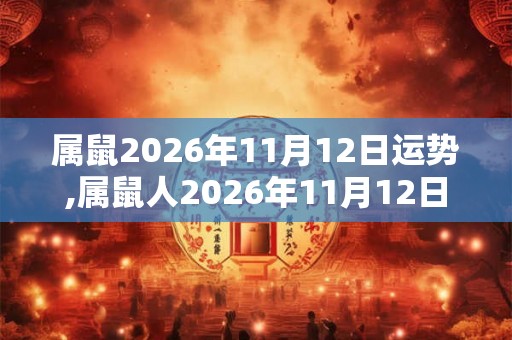 属鼠2026年11月12日运势,属鼠人2026年11月12日财运,生肖鼠2026年11月12日运势
