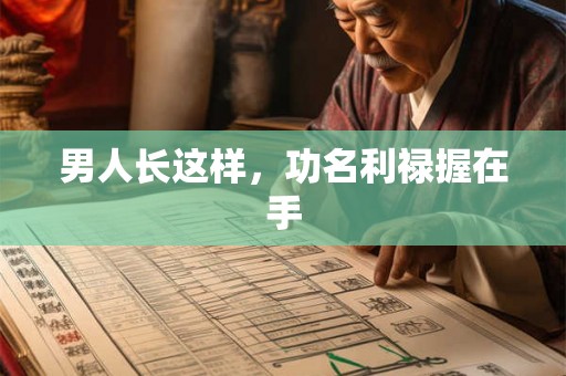 男人长这样，功名利禄握在手