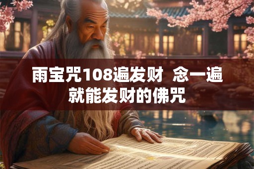 雨宝咒108遍发财  念一遍就能发财的佛咒