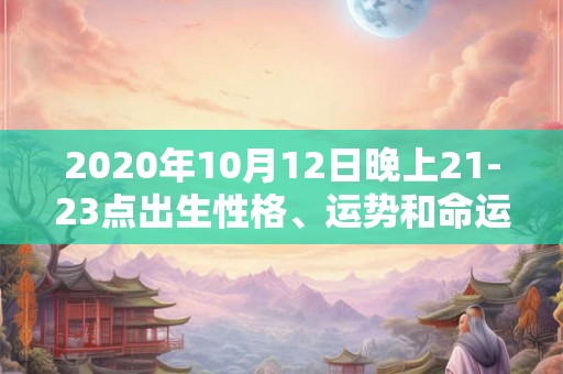 2020年10月12日晚上21-23点出生性格、运势和命运