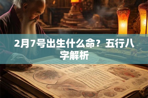 2月7号出生什么命？五行八字解析