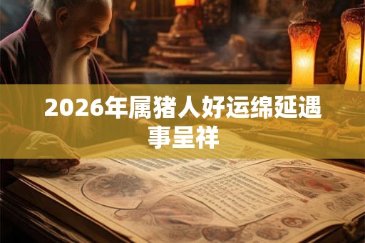 2026年属猪人好运绵延遇事呈祥 2026年属猪人好运绵延遇事呈祥