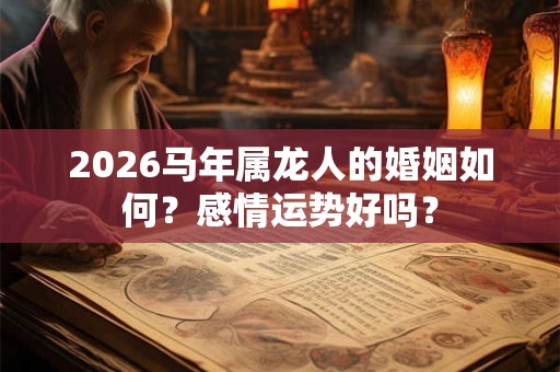 2026马年属龙人的婚姻如何？感情运势好吗？