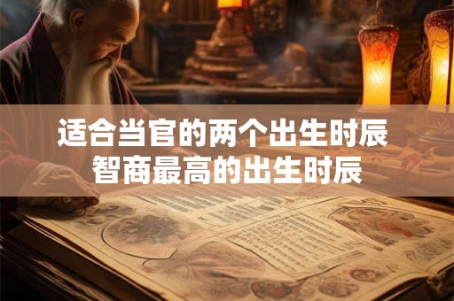适合当官的两个出生时辰 智商最高的出生时辰 适合当官的两个出生时辰 智商最高的出生时辰