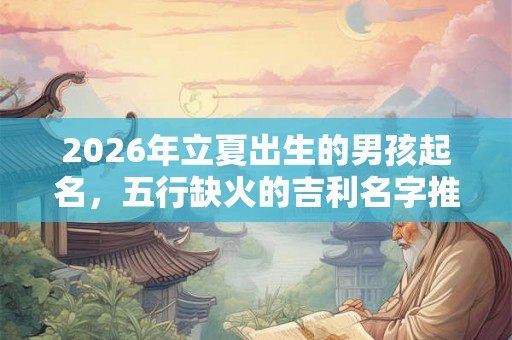 2026年立夏出生的男孩起名，五行缺火的吉利名字推荐