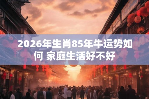 2026年生肖85年牛运势如何 家庭生活好不好