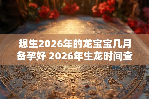 想生2026年的龙宝宝几月备孕好 2026年生龙时间查询表