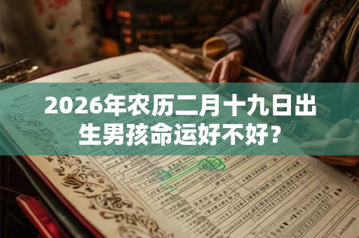 2026年农历二月十九日出生男孩命运好不好? 2026年农历二月十九日出生男孩命运好不好?