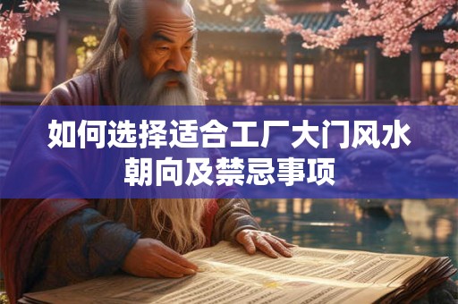 如何选择适合工厂大门风水朝向及禁忌事项