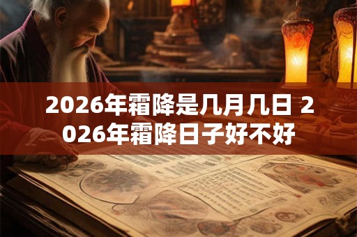 2026年霜降是几月几日 2026年霜降日子好不好 2026年霜降是几月几日 2026年霜降日子好不好