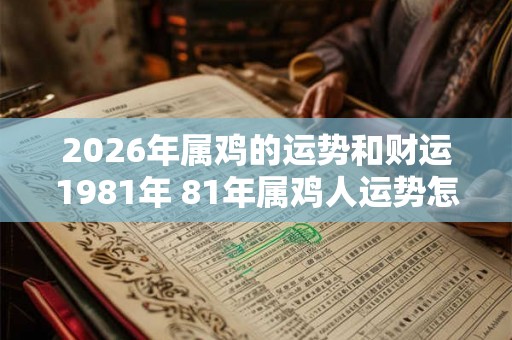 2026年属鸡的运势和财运1981年 81年属鸡人运势怎么样