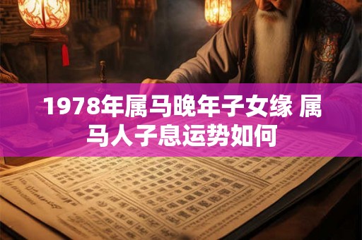 1978年属马晚年子女缘 属马人子息运势如何