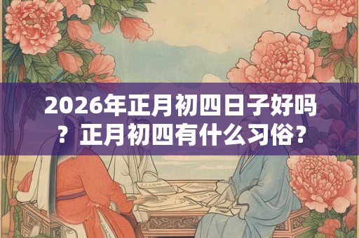 2026年正月初四日子好吗？正月初四有什么习俗？