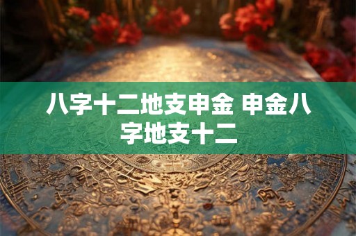 八字十二地支申金 申金八字地支十二
